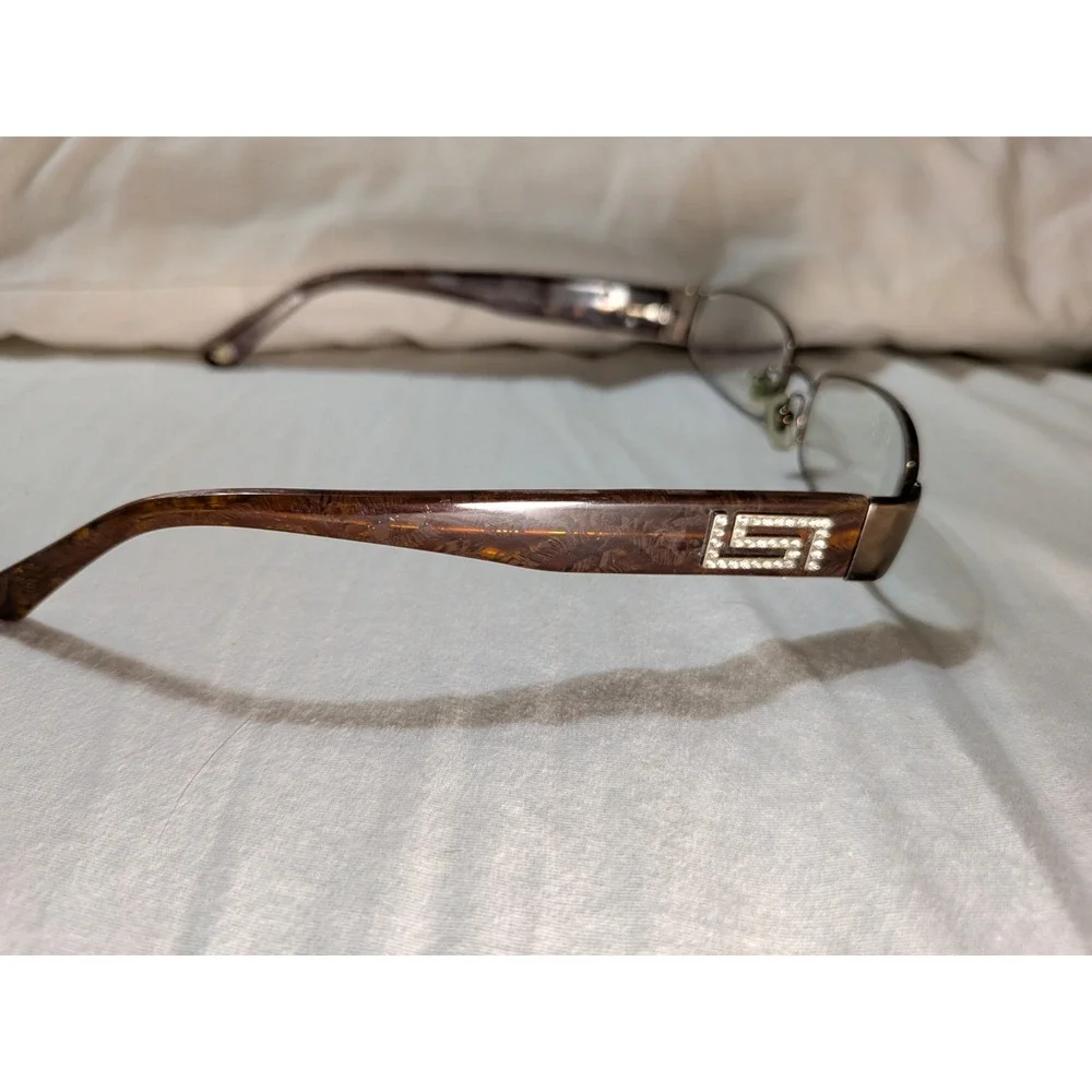 Versace MOD.1122-B 1061 Eyeglasses Brown Rectangular Full Rim Frames 51-17-135